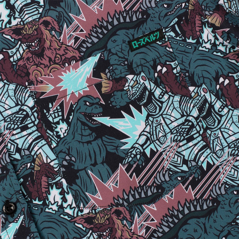 RSVLTS Monsters and Mecha KUNUFLEX Short Sleeve Shirt in Brown — detail 2