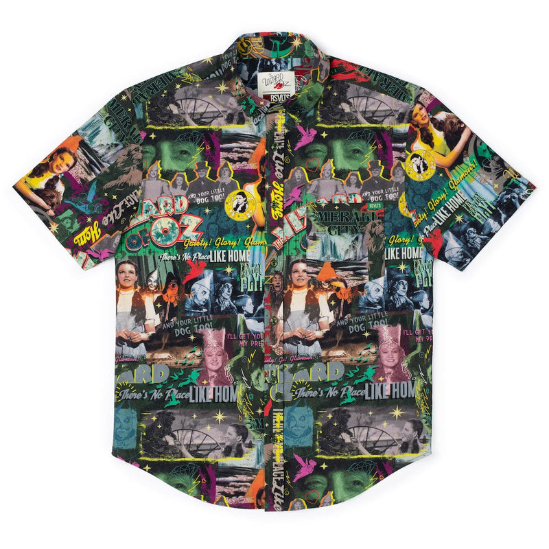 RSVLTS Oh My Oz! KUNUFLEX Short Sleeve Shirt in Black — detail 3