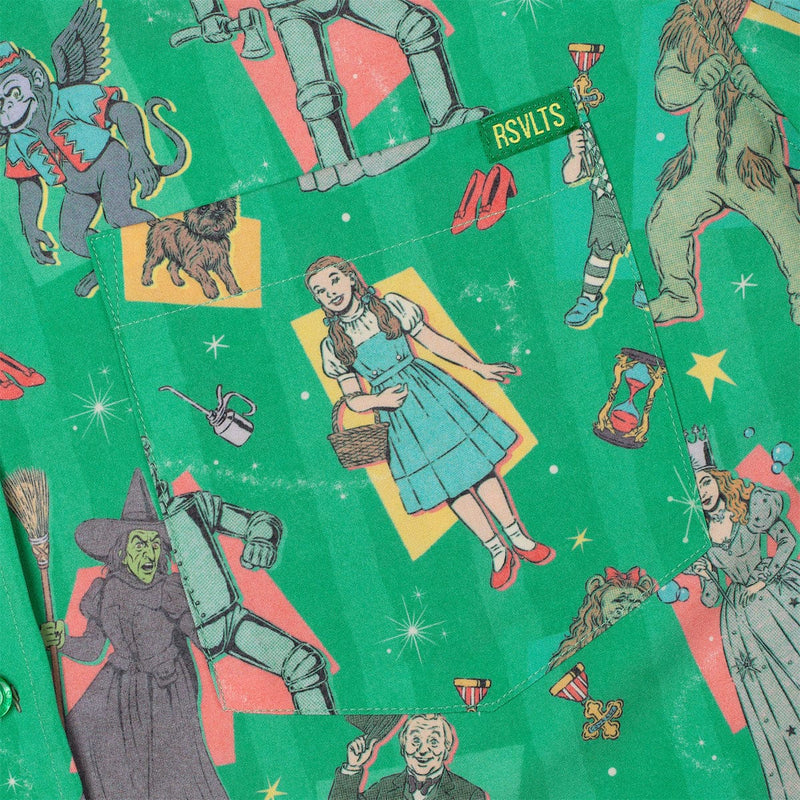 RSVLTS Off to See the Wizard KUNUFLEX Short Sleeve Shirt in Green — detail 2