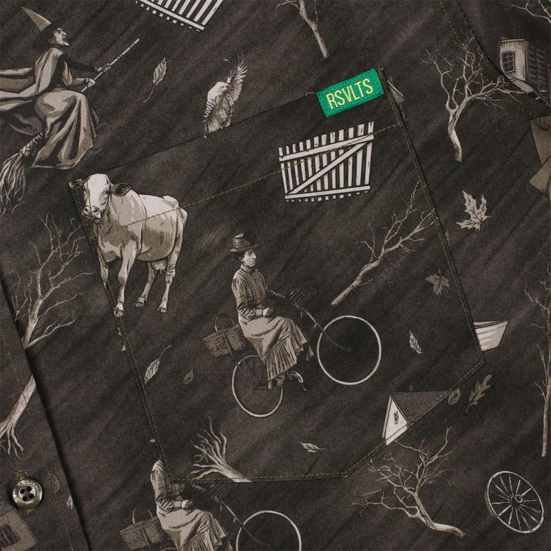 RSVLTS Wicked Winds KUNUFLEX Short Sleeve Shirt in Brown — detail 2