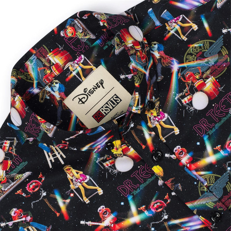 RSVLTS Muppet Music Mayhem KUNUFLEX Short Sleeve Shirt in Black — detail 5