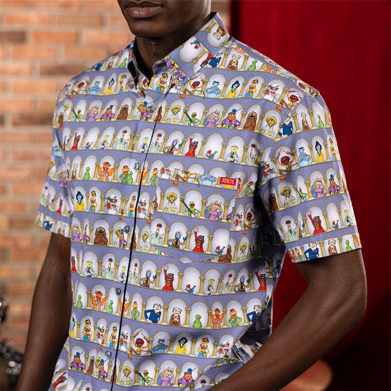 RSVLTS Light the Lights KUNUFLEX Short Sleeve Shirt in Gray — detail 2