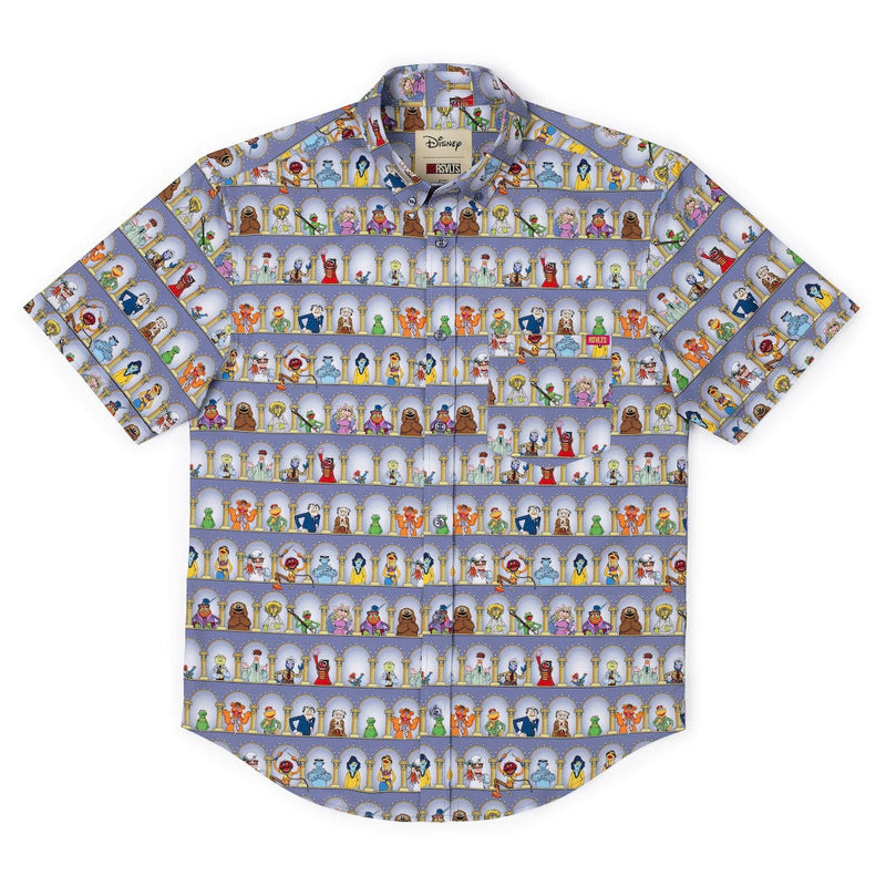 RSVLTS Light the Lights KUNUFLEX Short Sleeve Shirt in Gray — detail 3