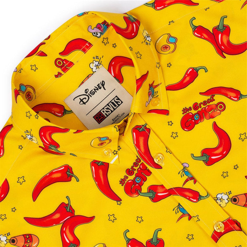 RSVLTS The Great Gonzo KUNUFLEX Short Sleeve Shirt in Red — detail 2