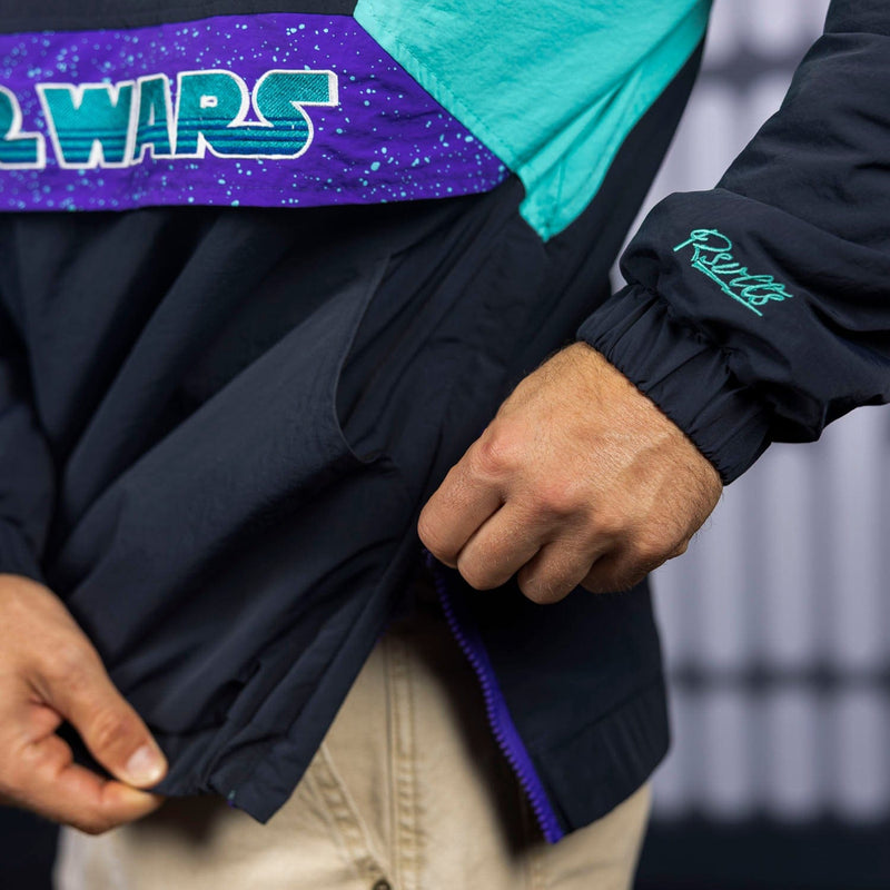 RSVLTS Throwback Boba Anorak Pullover Jacket in Black — detail 2