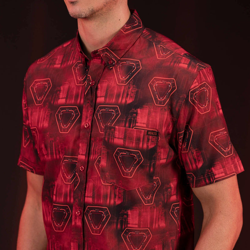 RSVLTS I Am Fearless KUNUFLEX Short Sleeve Shirt in Black — detail 2