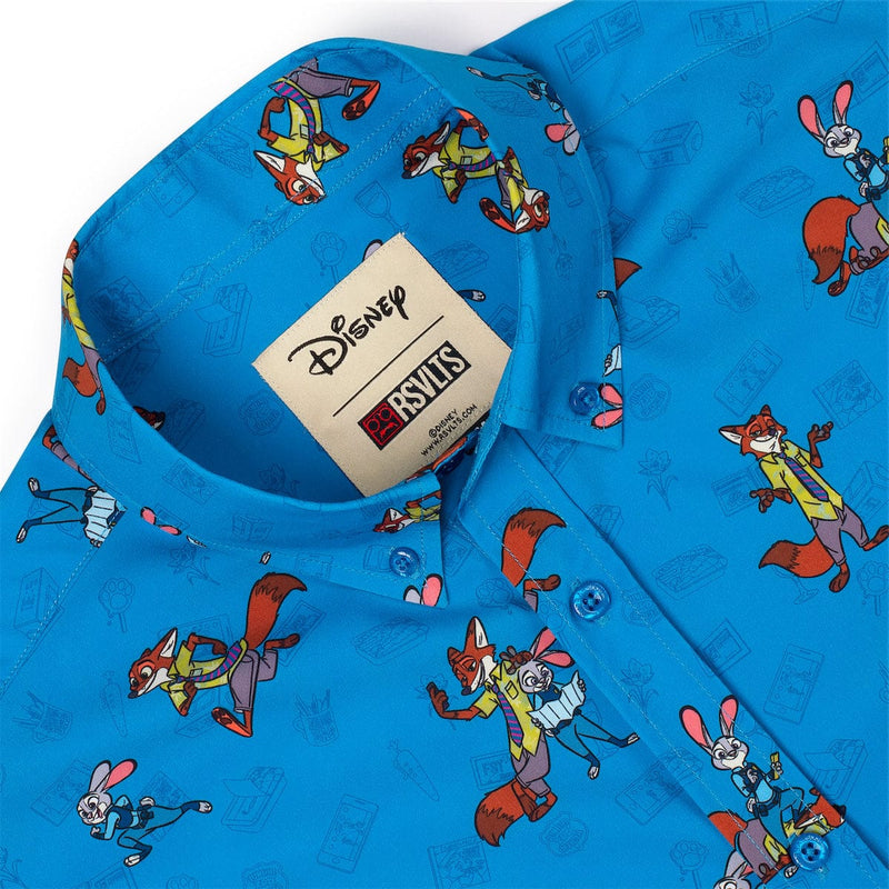 RSVLTS Paw & Order KUNUFLEX Short Sleeve Shirt in Blue — detail 3