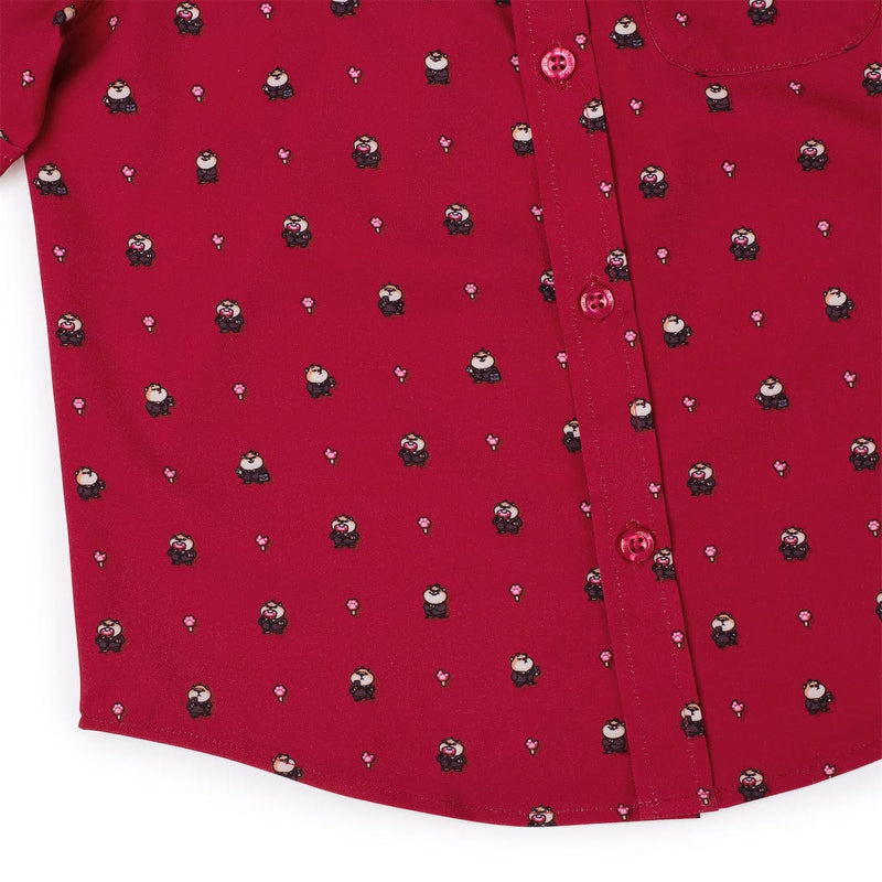RSVLTS Lil Lemmings Preschool KUNUFLEX Short Sleeve Shirt in Red — detail 2