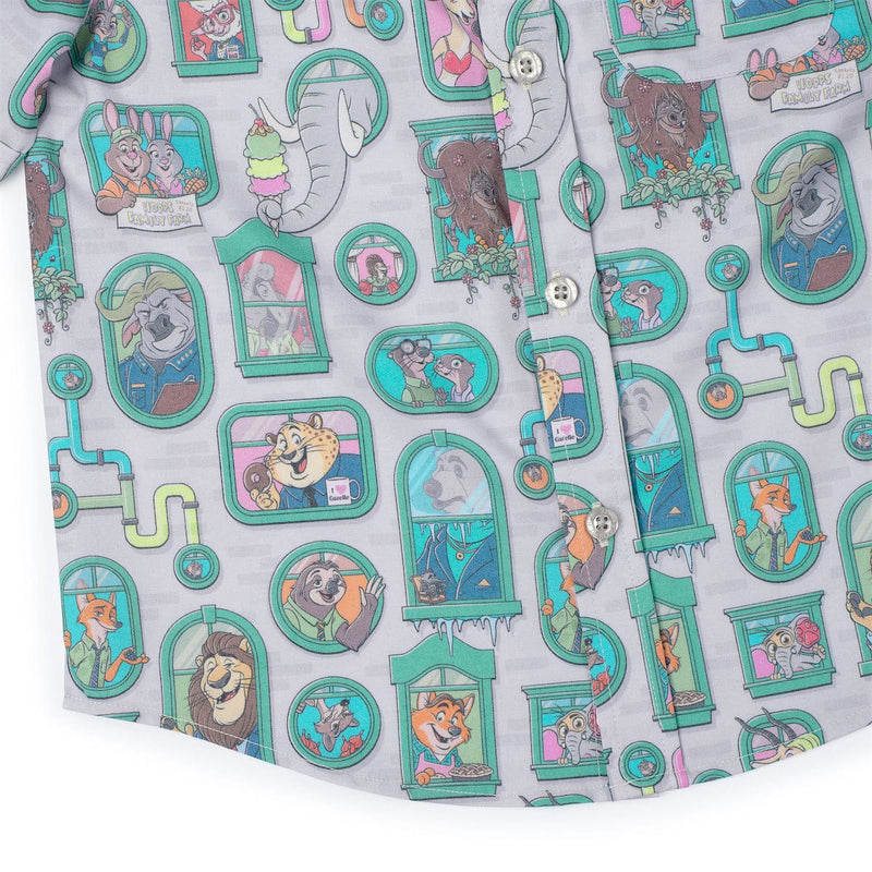 RSVLTS Mammal Metropolis Preschool KUNUFLEX Short Sleeve Shirt in Gray — detail 4