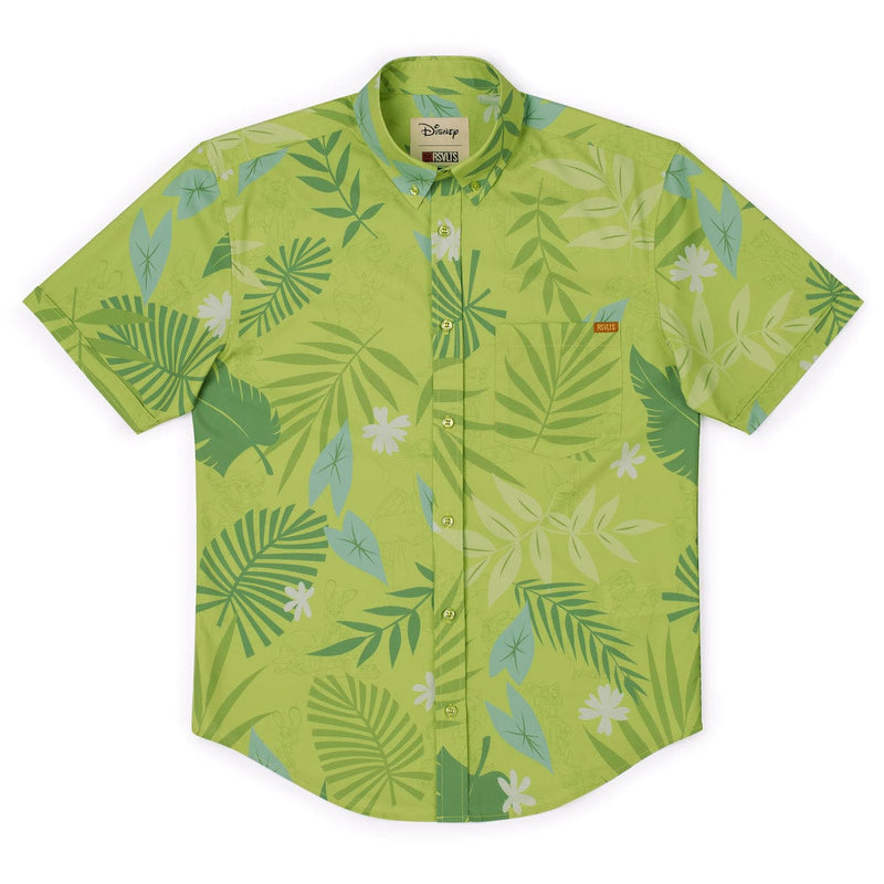 RSVLTS The Wilde Side KUNUFLEX Short Sleeve Shirt in Green — detail 2