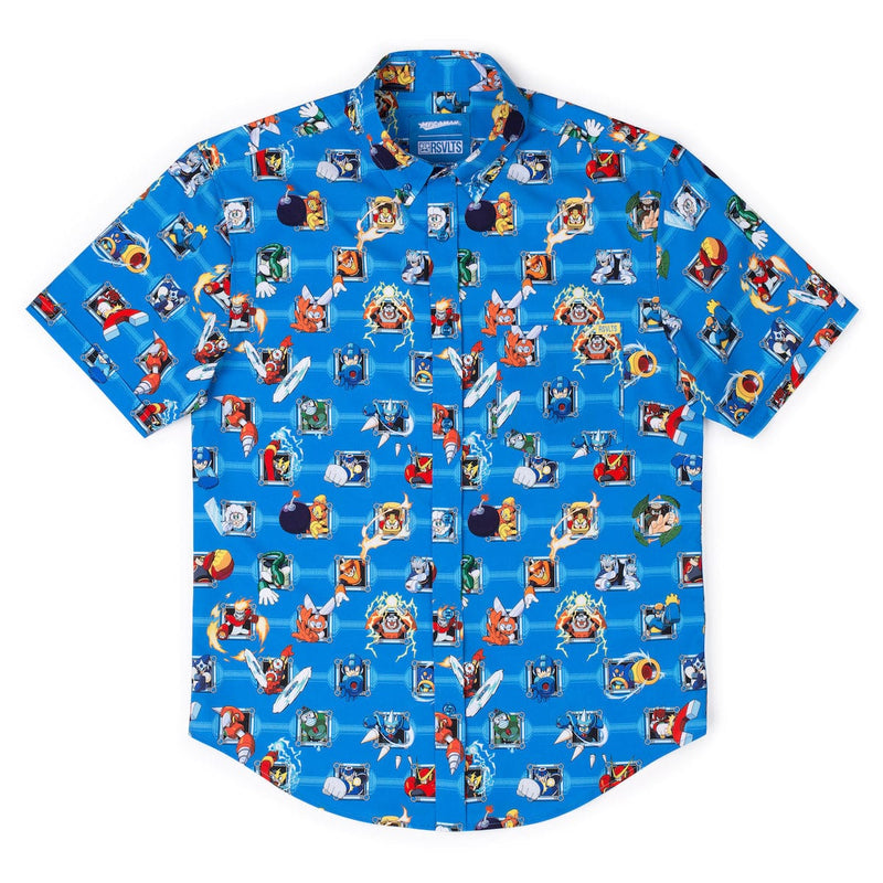 RSVLTS Choose Wily KUNUFLEX Short Sleeve Shirt in Blue — detail 2