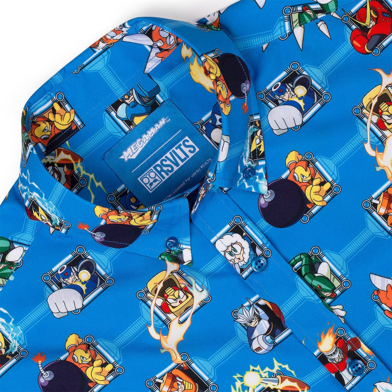 RSVLTS Choose Wily KUNUFLEX Short Sleeve Shirt in Blue — detail 3
