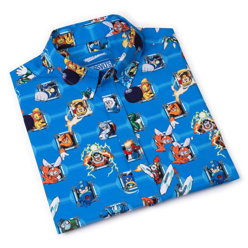 RSVLTS Choose Wily KUNUFLEX Short Sleeve Shirt in Blue — detail 4