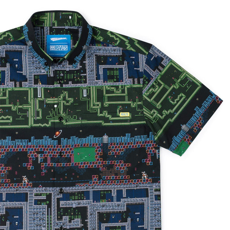RSVLTS Mega Man Build KUNUFLEX Short Sleeve Shirt — front view