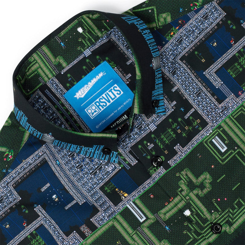 RSVLTS Mega Man Build KUNUFLEX Short Sleeve Shirt — detail 4