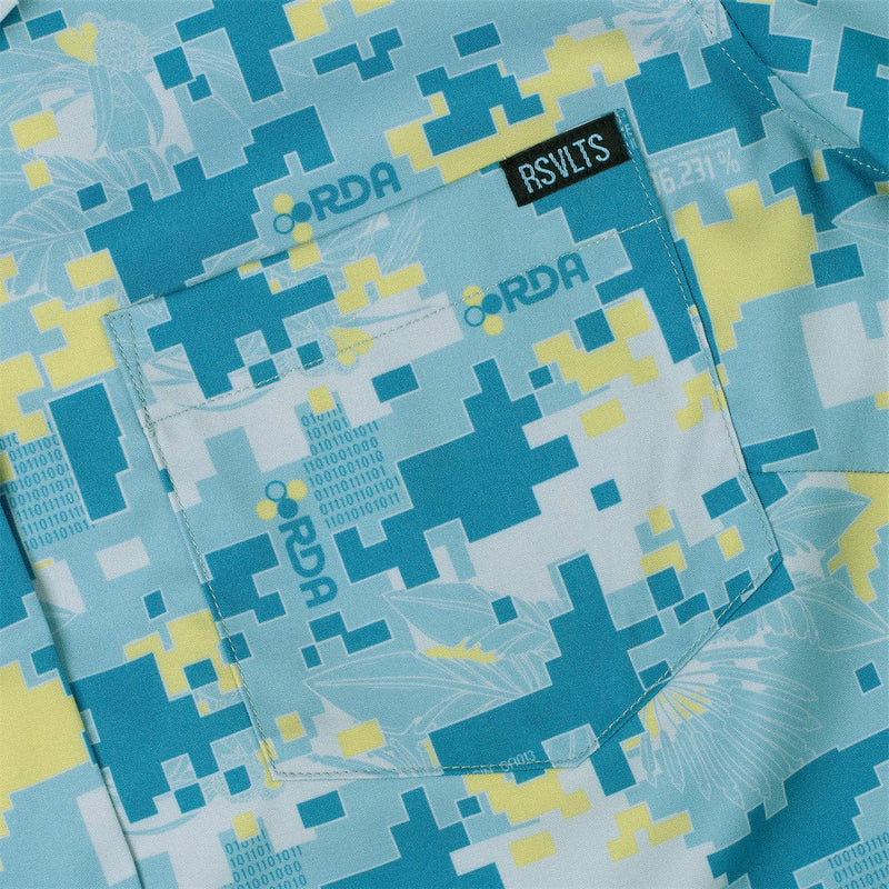 RSVLTS RDA Camo Women's KUNUFLEX Short Sleeve Shirt in Blue — detail 2