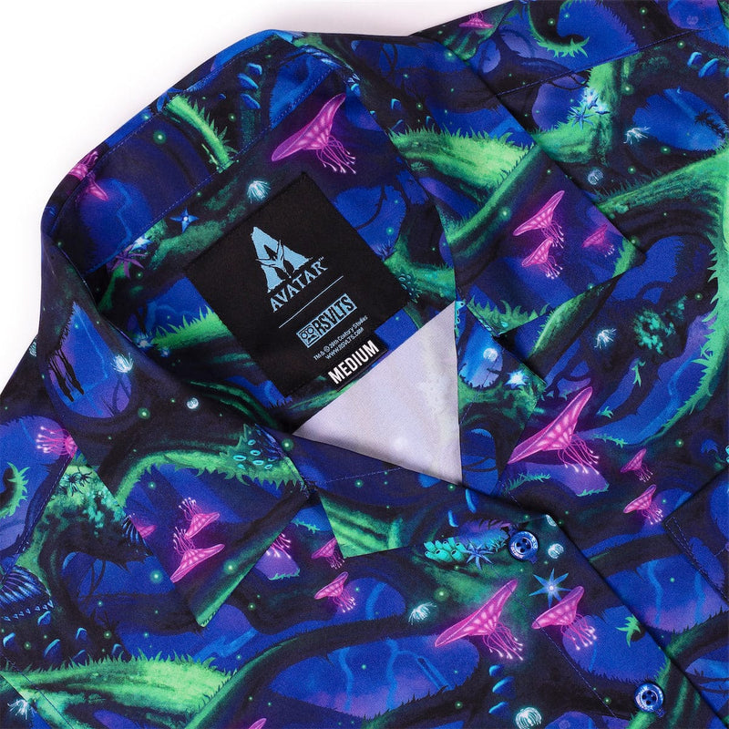 RSVLTS Na’vi Nights Women's KUNUFLEX Short Sleeve Shirt in Blue — detail 2