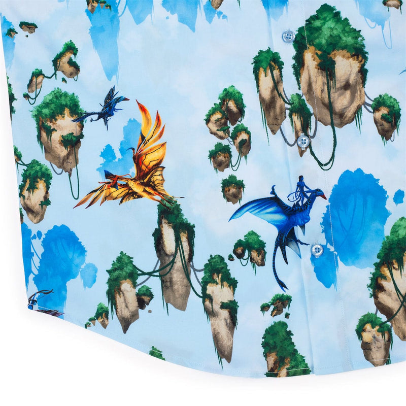 RSVLTS Hallelujah Mountains KUNUFLEX Short Sleeve Shirt in Blue — detail 5
