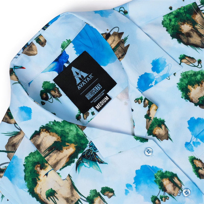 RSVLTS Hallelujah Mountains Women's KUNUFLEX Short Sleeve Shirt in Blue — detail 5