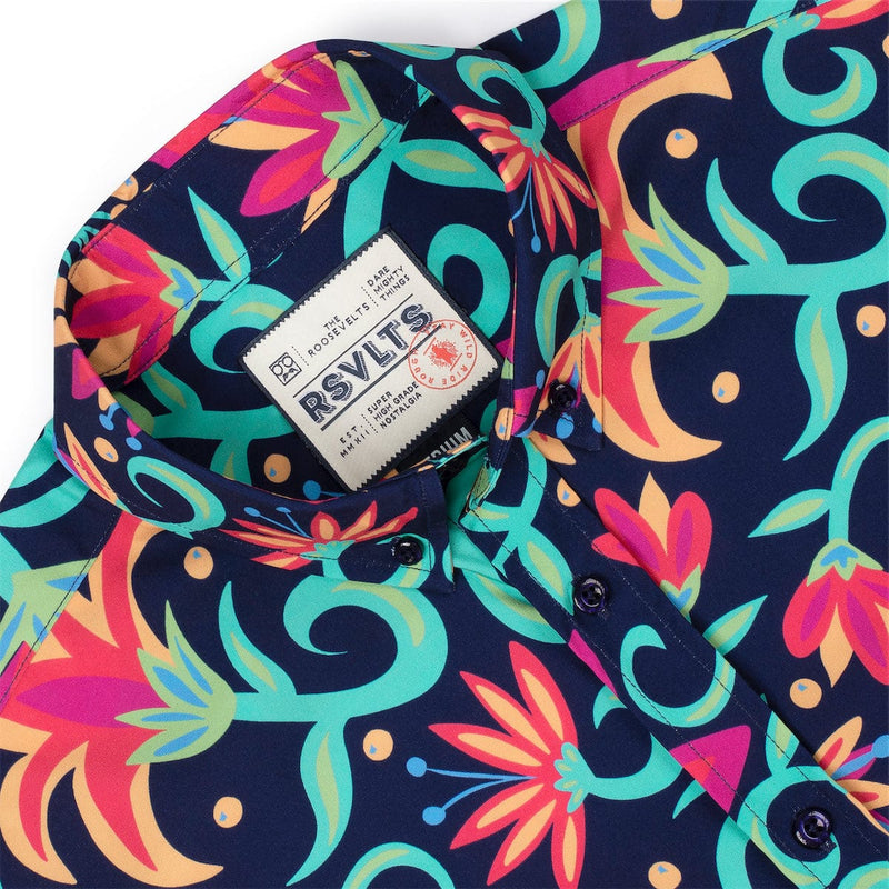 RSVLTS Rogue Foliage KUNUFLEX Short Sleeve Shirt in Multicolor — detail 2