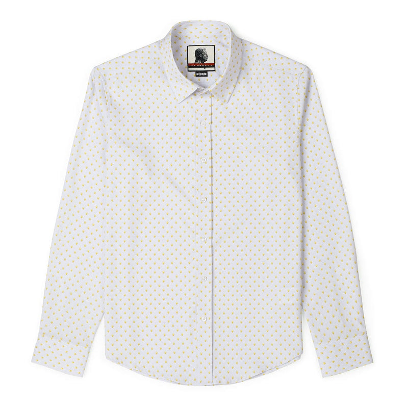 RSVLTS Opening Night Good Looks KUNUFLEX Dress Shirt in White — detail 2