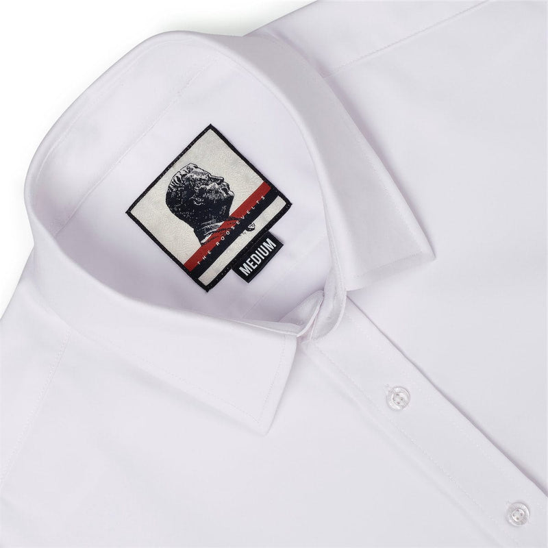 RSVLTS White Good Looks KUNUFLEX Dress Shirt in White — detail 2