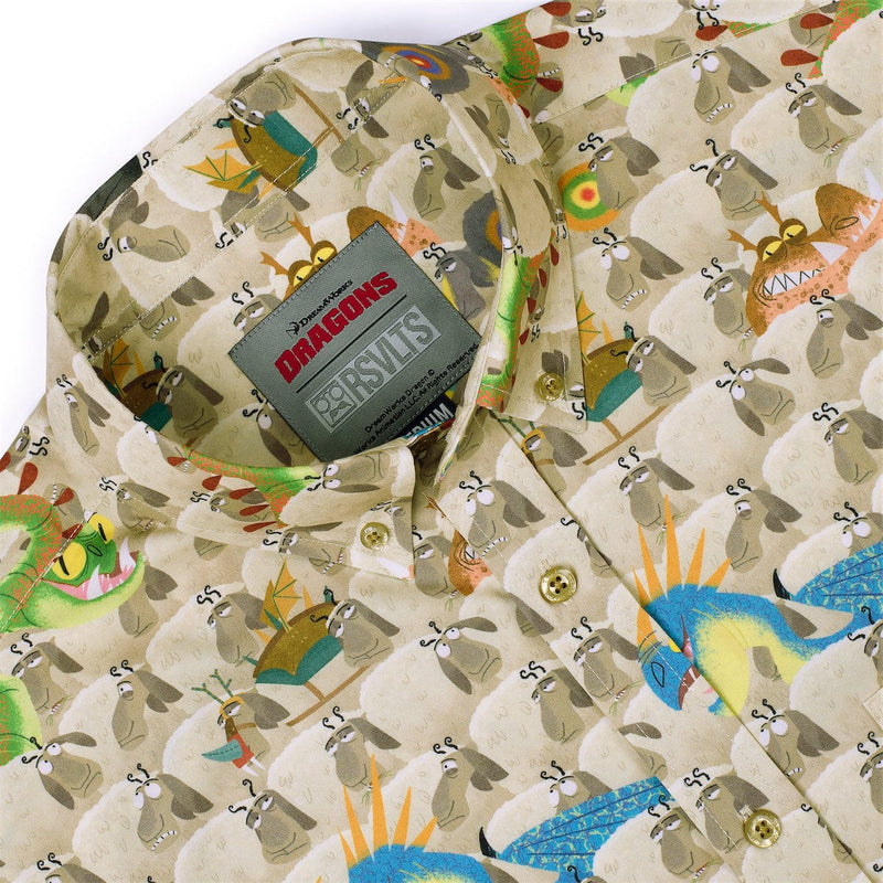 RSVLTS Counting Sheep KUNUFLEX Short Sleeve Shirt in Multicolor — detail 3
