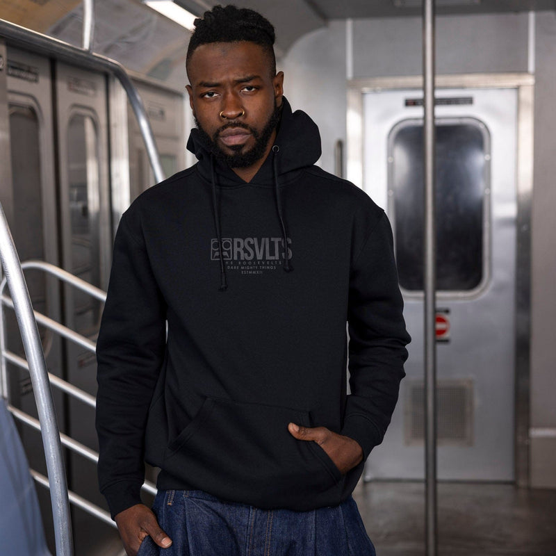 RSVLTS The Stealth Logo Classic Hoodie in Black — detail 2
