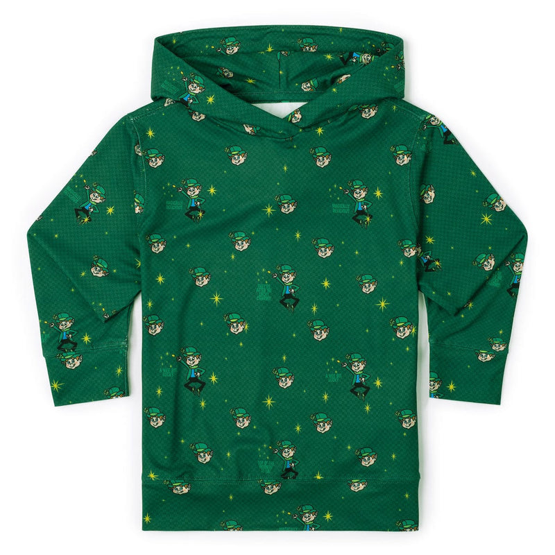 RSVLTS They're After Me Lucky Charms! Preschool Performance Hoodie in Green — front view