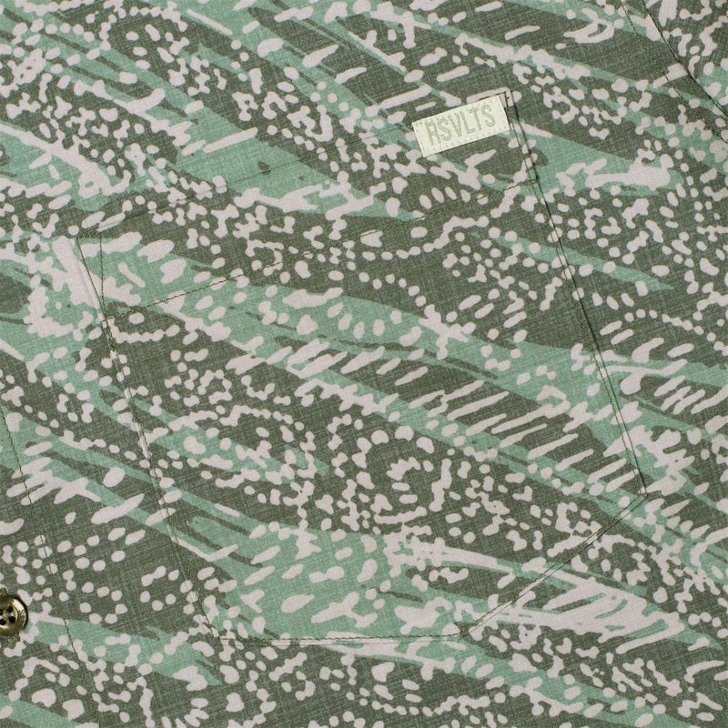 RSVLTS Ghillie Camo KUNUFLEX Short Sleeve Shirt in Green — detail 2