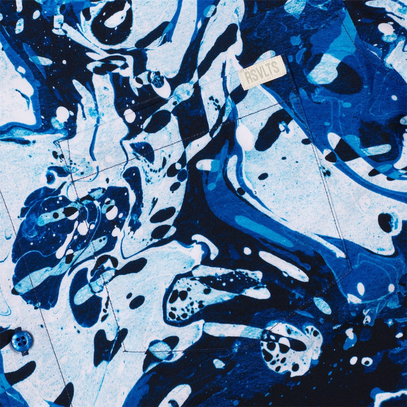 RSVLTS You Can’t Sea Me KUNUFLEX Short Sleeve Shirt in Blue — detail 2