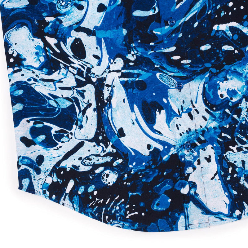 RSVLTS You Can’t Sea Me KUNUFLEX Short Sleeve Shirt in Blue — detail 4