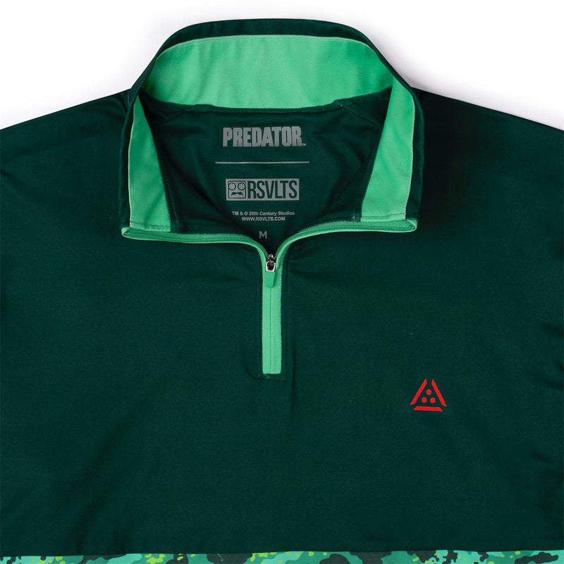 RSVLTS The Jungle Camo Live Quarter Zip in Green — detail 2