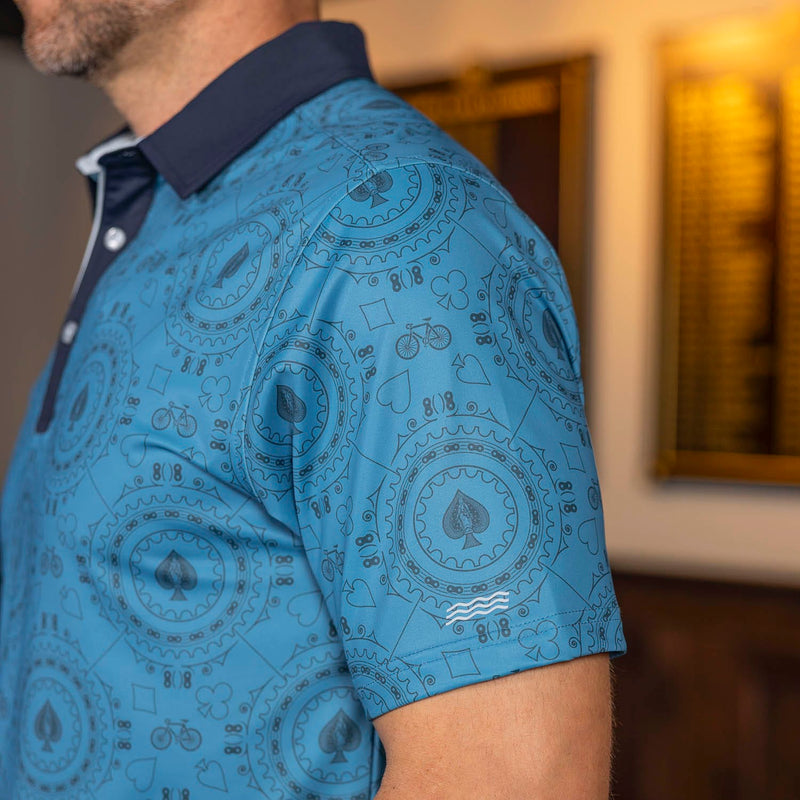 RSVLTS Geared Up All-Day Polo in Blue — detail 6