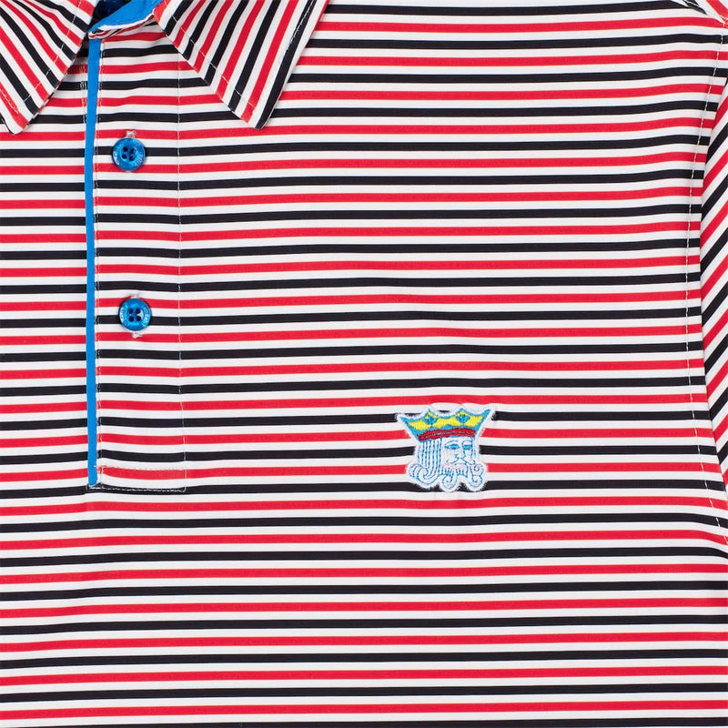 RSVLTS Royal Mischief All-Day Polo in Red — detail 3