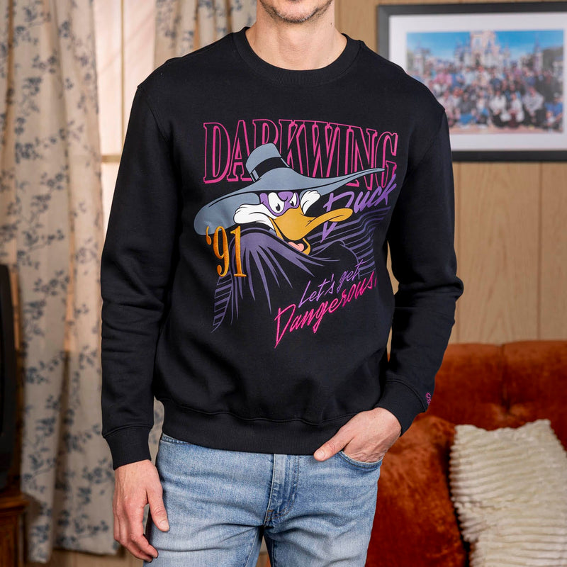 RSVLTS Let's Get Dangerous! Crewneck Sweatshirt in Black — detail 7