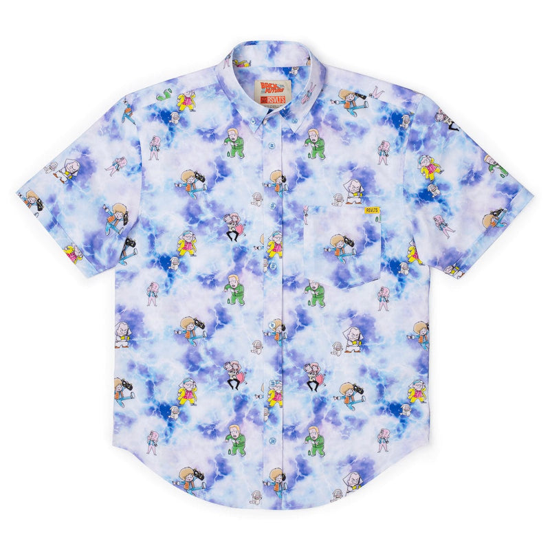 RSVLTS Gigawatt Warriors KUNUFLEX Short Sleeve Shirt in Blue — detail 3