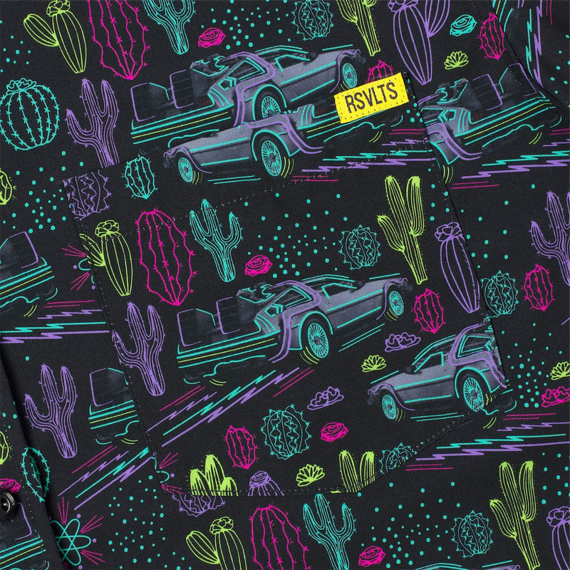 RSVLTS Quantum Cowboys KUNUFLEX Short Sleeve Shirt in Black — detail 2