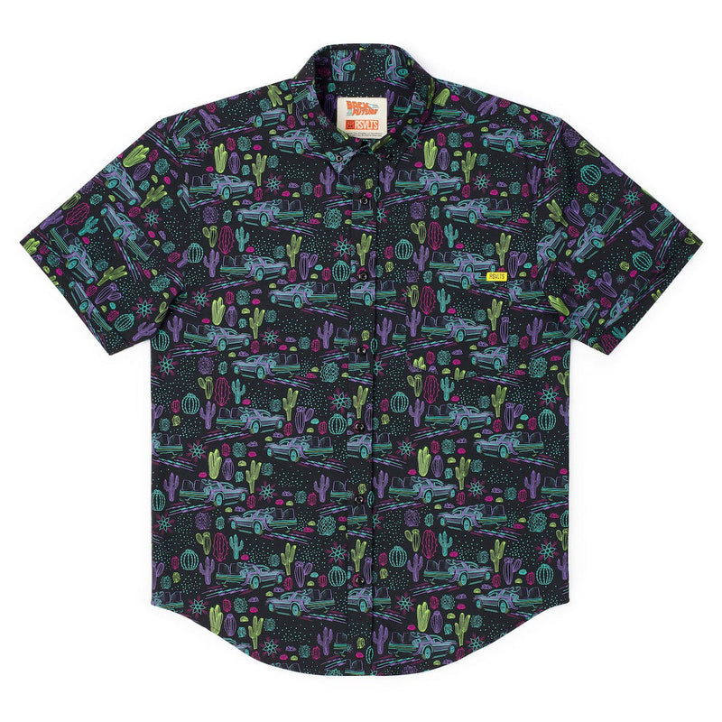 RSVLTS Quantum Cowboys KUNUFLEX Short Sleeve Shirt in Black — detail 3