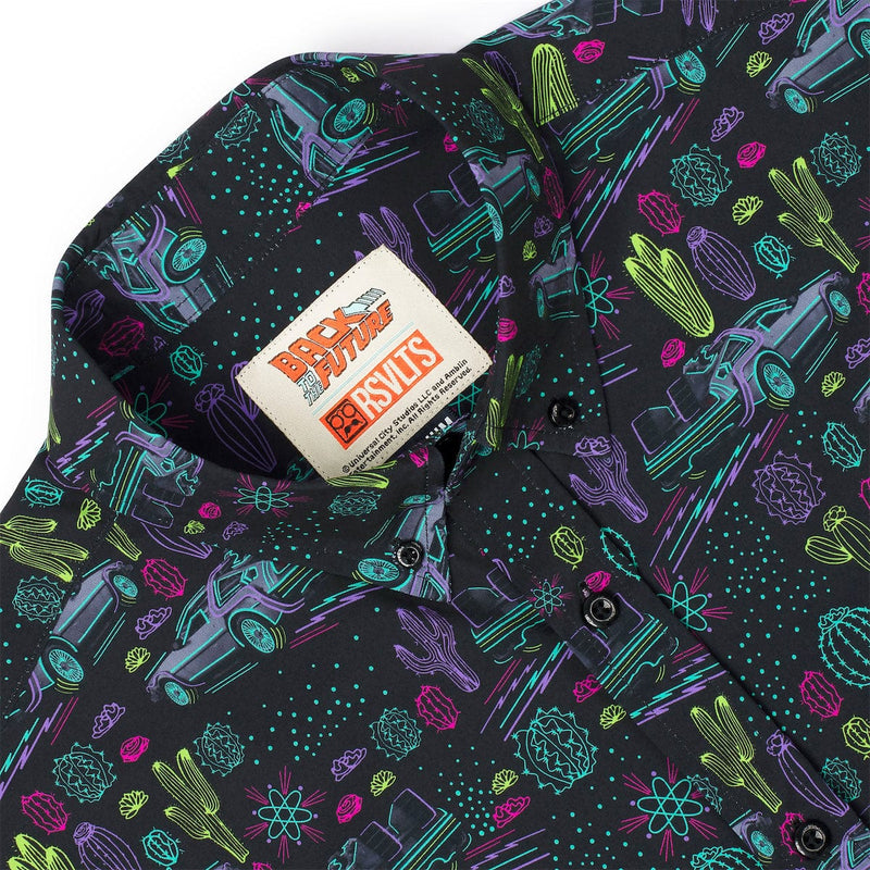 RSVLTS Quantum Cowboys KUNUFLEX Short Sleeve Shirt in Black — detail 4