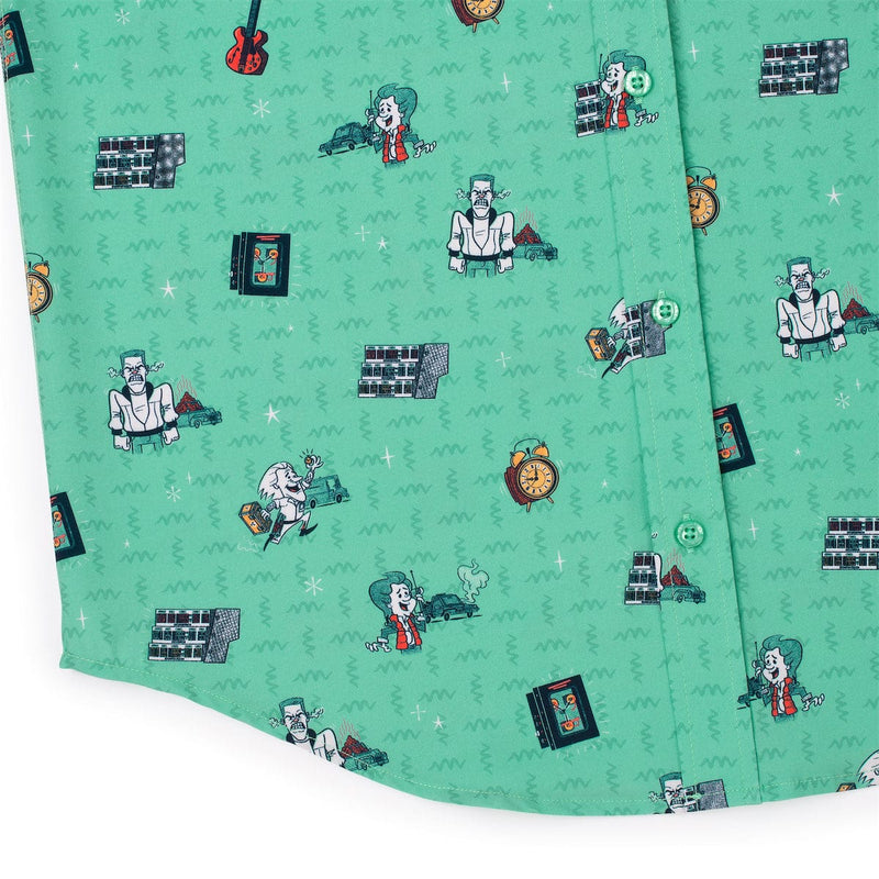 RSVLTS Hill Valley Hijinks KUNUFLEX Short Sleeve Shirt in Green — detail 4