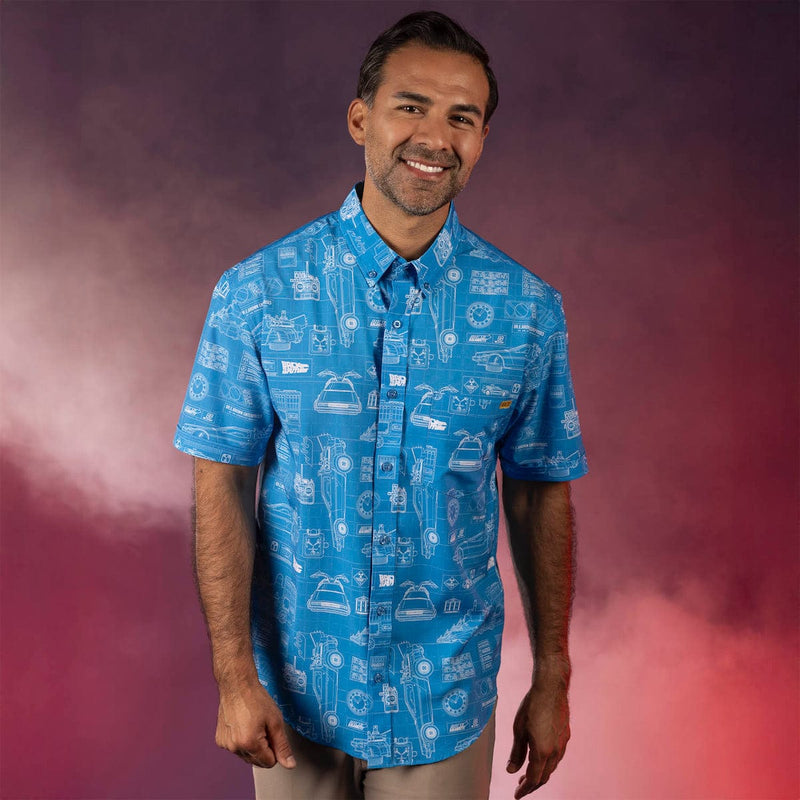 RSVLTS If My Calculations Are Correct KUNUFLEX Short Sleeve Shirt in Blue — detail 2