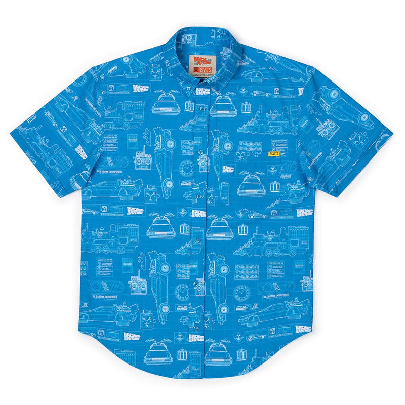 RSVLTS If My Calculations Are Correct KUNUFLEX Short Sleeve Shirt in Blue — detail 3