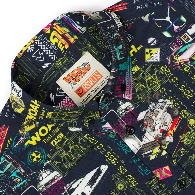 RSVLTS Flux Overload KUNUFLEX Short Sleeve Shirt in Black — detail 3