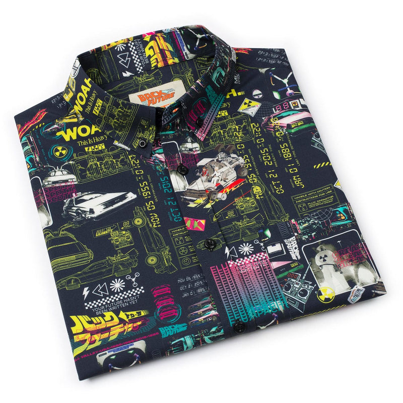 RSVLTS Flux Overload KUNUFLEX Short Sleeve Shirt in Black — detail 5
