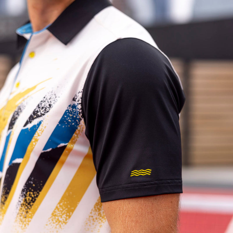 RSVLTS Dink Responsibly All-Day Polo in Black — detail 5
