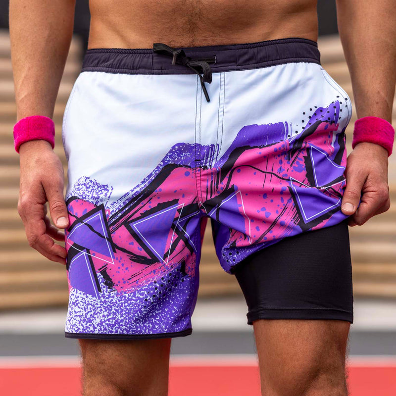 RSVLTS Baseline Hero V2 Lined Training Shorts in Blue — detail 3