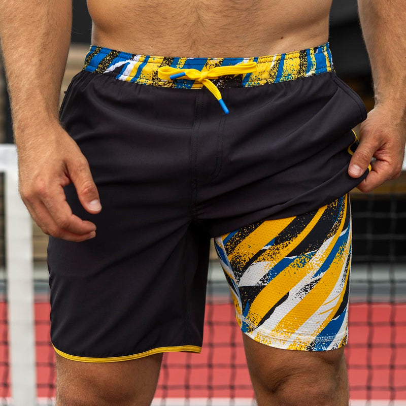 RSVLTS Dink Responsibly V2 Lined Training Shorts in Black — detail 2