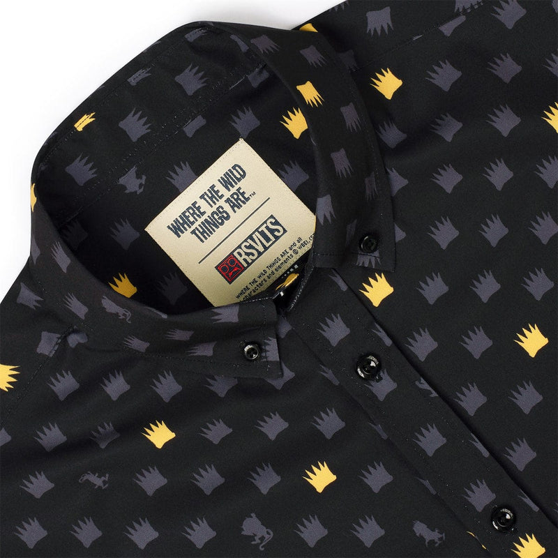 RSVLTS King of All Wild Things KUNUFLEX Short Sleeve Shirt in Black — detail 6