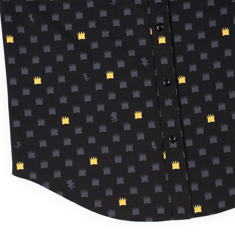 RSVLTS King of All Wild Things KUNUFLEX Short Sleeve Shirt in Black — detail 7
